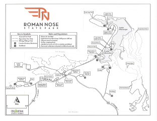 Roman Nose State Park Map with Trails